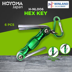 Hoyoma japan by Winland Folding Hex Key 6pcs Set/High Quality Wrench H-NL006