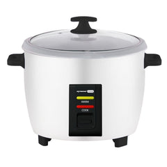 Xtreme HOME 1.8L Rice Cooker Metal Body Tempered Glass Lid with Steamer XH-RC-DRUM10