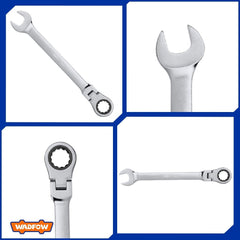 Wadfow 8mm-19mm Flexible Ratchet Spanner 180°