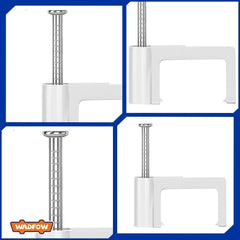 Wadfow WFQ2 Rectangular Plastic Construction and Zinc Plated Nails Cable Clips 100pcs/set (White)