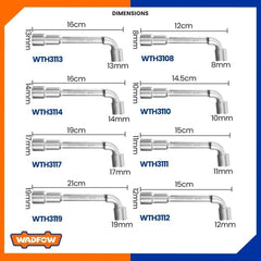 Wadfow L-Angled Socket Wrench 1 Piece
