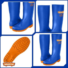 Wadfow Rain Boots 100% New Virgin Pvc w/ Size 39 to 46 / Nitrile With Anti-Slip Sole