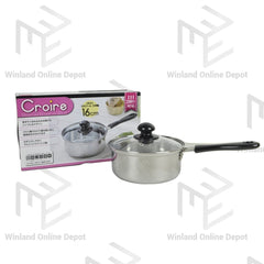 Croire 16cm Stainless Steel Induction Saucepan with Glass Lid CR-01