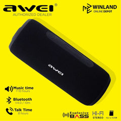 Awei by Winland Explosive Bass Outdoor Waterproof Wireless Bluetooth Portable Speaker Y669