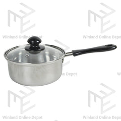 Croire 16cm Stainless Steel Induction Saucepan with Glass Lid CR-01