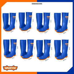 Wadfow Rain Boots 100% New Virgin Pvc w/ Size 39 to 46 / Nitrile With Anti-Slip Sole