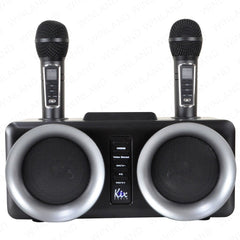 Kevler Kix Audio Dual 4" Portable Bluetooth Speaker 100W with 2 UHF Wireless Mic JAM-300