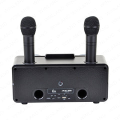 Kevler Kix Audio Dual 4" Portable Bluetooth Speaker 100W with 2 UHF Wireless Mic JAM-300
