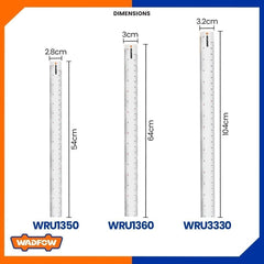 Wadfow Stainless Steel Metal Ruler With Metric And Inch