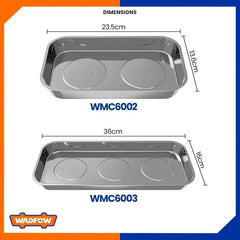 Wadfow Rectangle Stainless steel Magnetic Storage Tray