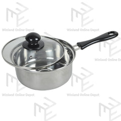 Croire 16cm Stainless Steel Induction Saucepan with Glass Lid CR-01