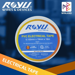 Royu PVC Electrical Tape 0.155mm x 19mm 4M / 8M / 16M