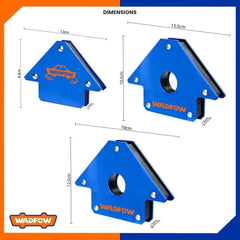 Wadfow Steel Welding Magnet Magnetic Holder Fixed Angle Soldering For Machine