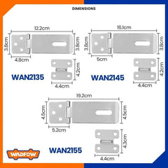 Wadfow Stainless steel Padlock Hasps and Staple with (7)pieces of fasteners screw