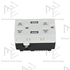 Royu Duplex Universal Outlet with 2 USB Ports RWO12