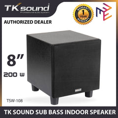 TK Sound TKSound 8" Subwoofer Bass Indoor Speaker 200W Sound Audio Sub woofer Bass TSW-108 *WINLAND*