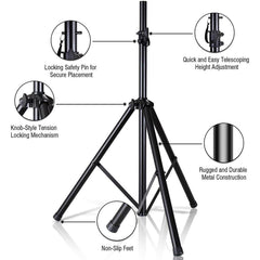 Winland Premium Metal Tripod Speaker Stand Max 25Kg / 65.9 Inches