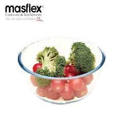 Masflex Borosilicate Glass Mixing Bowl Suitable for Microwave and Freezer