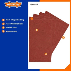 Wadfow WSM25 Sandpaper 50pcs/set Finishing Sanding Sheet 230 x 280mm