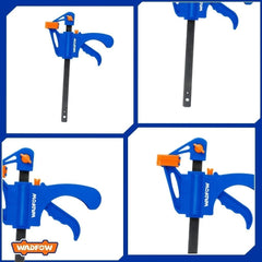Wadfow Quick Ratchet Release Speed Woodworking Bar Clamp Holder Angle Right