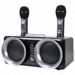 Kevler Kix Audio Dual 4" Portable Bluetooth Speaker 100W with 2 UHF Wireless Mic JAM-300