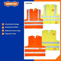 Wadfow 5cm High Reflective Strip / Reflection Vest With Tricot Waistcoat