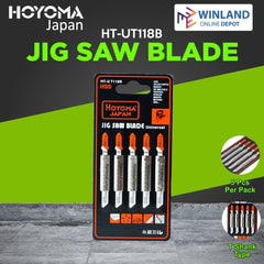 Hoyoma japan by Winland Original Jig Saw Blade 5pcs T Shank Type for Metal HSS HT-UT118B