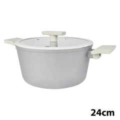 Masflex by Winland 20cm-24cm Non Stick Ultimate Forged Casserole with Glass Lid Induction Base