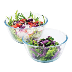 Masflex by Winland 2 Pieces Borosilicate Multipurpose Glass Bowl Set FE-2123