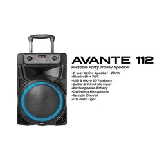 Konzert by Winland AVANTE 112 Portable Party Trolley Speaker