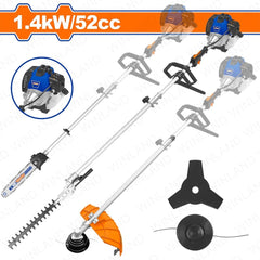 Wadfow by Winland 1.4kW(2.2HP)/52CC Gasoline Grass Trimmer and Bush Cutter WGM4552 WAD-PT