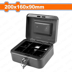 Wadfow by Winland 0.7L/1.4L/2.9L/4.1L/6.5L Volume Capacity Metal Safety Box For Money with 2pcs Keys
