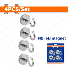 Wadfow by Winland 4PCS/Set NdFeB Magnetic Hook Set Size Diameter: 20mm-32mm WZE2K11 | WZE2K13 WAD-HT