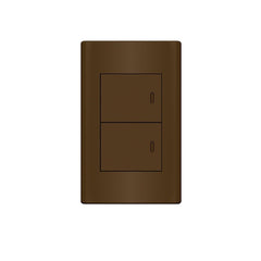 Royu by Winland Plano Series 1, 2, 3 Gang Switches Set, Outlets, Dark Wood & Dark Gray