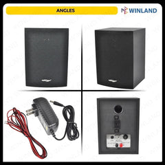 Konzert by Winland 2pcs Bookshelf Active 2-way Speaker System Audio Sound 100watts KS-55A+