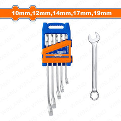 Wadfow by Winland 5PCS/Set 10-19mm Combination Spanner Wrenches WSP1215 WAD-HT