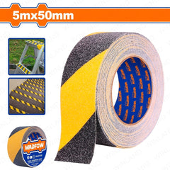 Wadfow 5 Meter x 25mm/50mm(0.78mm) PVC Anti-Slip Warning Tape WVA3535|WVA3560 WAD-HT