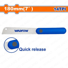 Wadfow by Winland 7inch/180mm (14TPI) Dovetail Pull Saw WHW9G07 WAD-HT