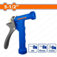 Wadfow by Winland 3-Way Adjustable Spray Patterns 5-1/2in Front Thread Metal Trigger Nozzle WNE0E34