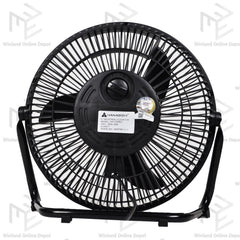 Hanabishi by Winland Industrial 12inch Blade Floor Fan - Black 3 speed control HIFF1200BLK