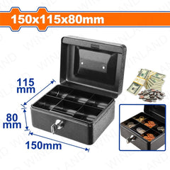 Wadfow by Winland 0.7L/1.4L/2.9L/4.1L/6.5L Volume Capacity Metal Safety Box For Money with 2pcs Keys