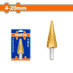 Wadfow Step Drill Cone Bits High Speed Steel 4-12mm / 4-20mm / 4-32mm / 6-35mm (WHT)