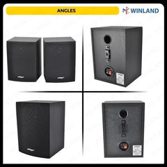 Konzert by Winland 2pcs 5 Inch 2-Way 100Watts Bookshelf Speaker System (Black) KS-55MK2