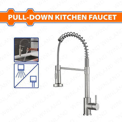 Wadfow by Winland Hot/Cold 360° Rotating Adjustment Pull-Down Kitchen Faucet WZD4504 WAD-HT
