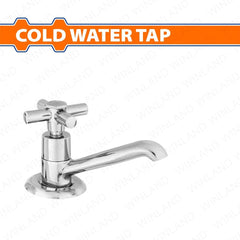 Wadfow by Winland Brass Body Stainless Steel Handle Cold Water Tap Faucet Sink Type & Wall Type