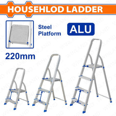 Wadfow by Winland Aluminum & Steel Non-slip Steps with Wide Platform Household Ladder WAD-HT