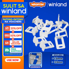 Wadfow by Winland 100pcs Floor Tile Levelers Tile Spacers Anchor 1.0mm-3.0mm SOLD PER PACK WAD-HT