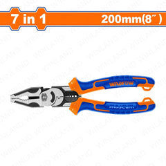Wadfow by Winland 7-in-1 Multi-Function Combination Pliers 8in/200mm w/ Cr-V Material WPL1778 WAD-HT