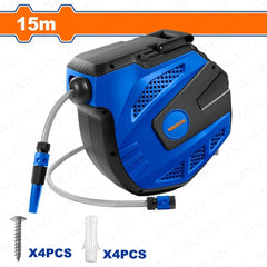 Wadfow Slow Retraction and Auto Stop Water Hose Reel 15m(150psi) WVZ1515 WAD-PT