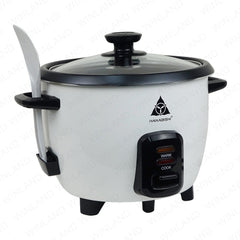 Hanabishi by Winland Black & White 2.8Liters Rice Cooker with Holder HRC-28HBWT